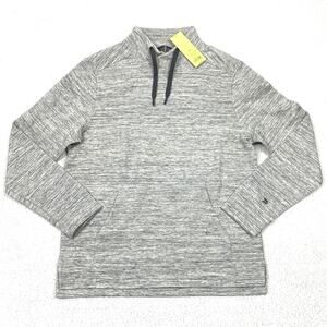 All In Motion Adult Small Gray Heather Pullover Elevated Collar Standard Fit